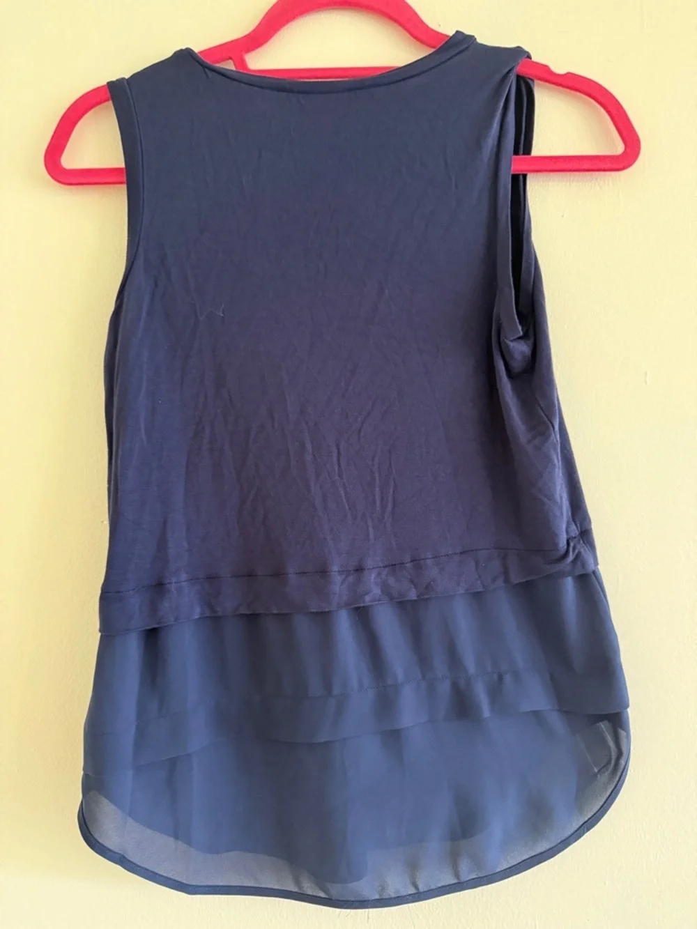 Michael Kors Dark Navy Layered Sleeveless Tank